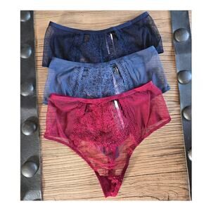 Victoria's Secret Very Sext Lace High Waist Thong Bundle sz XS New